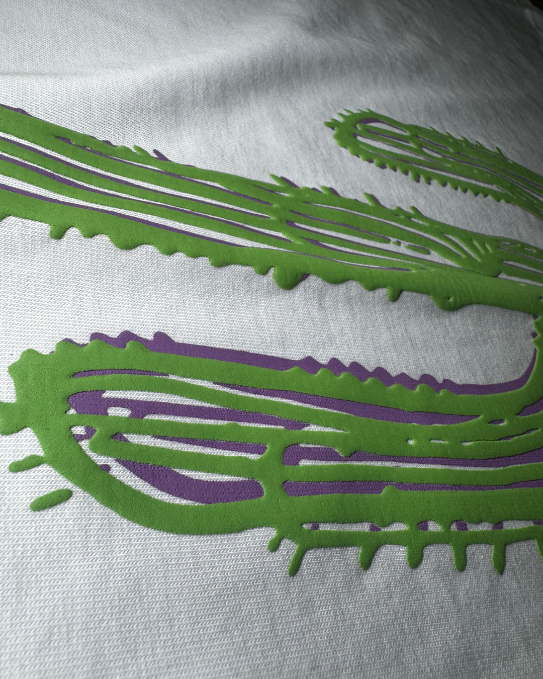 White oversized short-sleeved T-shirt - Cactus