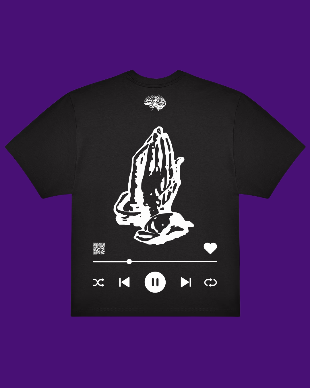 T-shirt nera a maniche corte - The 6