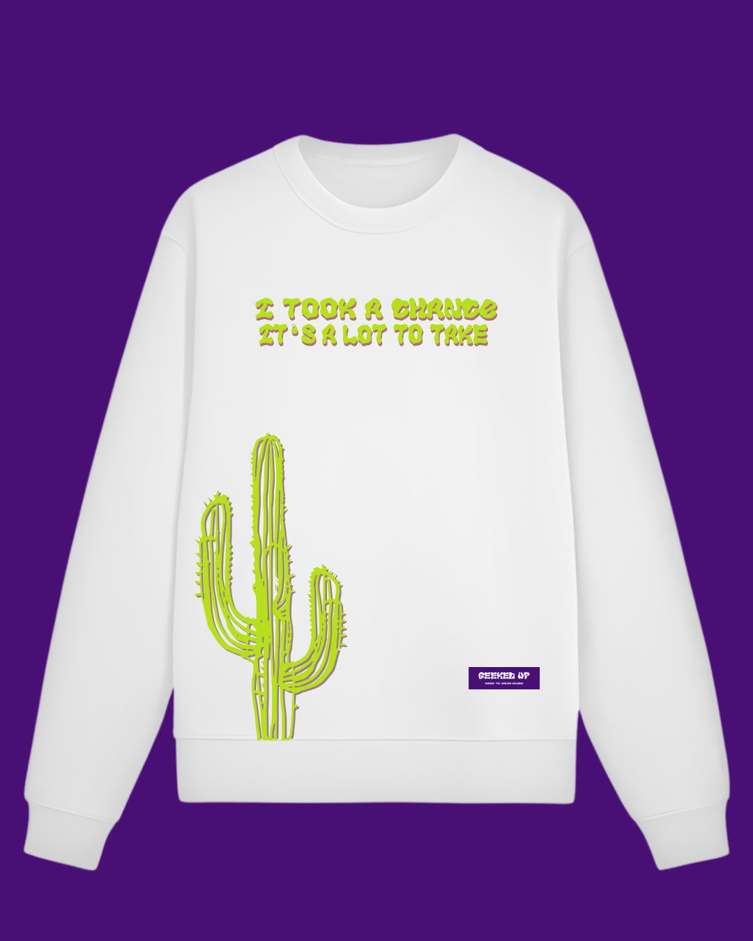 Felpa bianca - Cactus