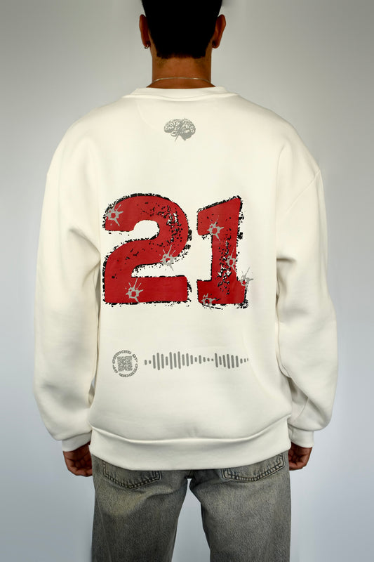 Felpa baggy bianca - 21