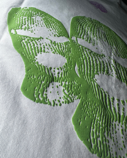 White oversized short-sleeved T-shirt - Cactus