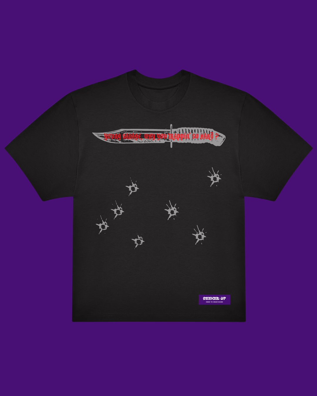 T-shirt nera a maniche corte - 21