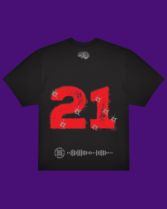 T-shirt nera a maniche corte - 21