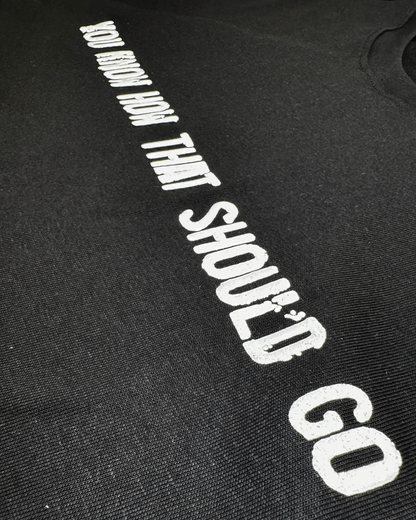 Oversized black short-sleeved t-shirt - The 6