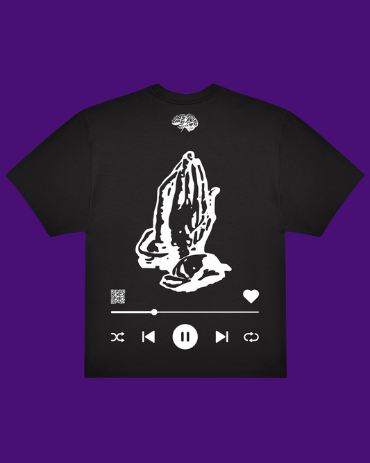 T-shirt nera a maniche corte - The 6