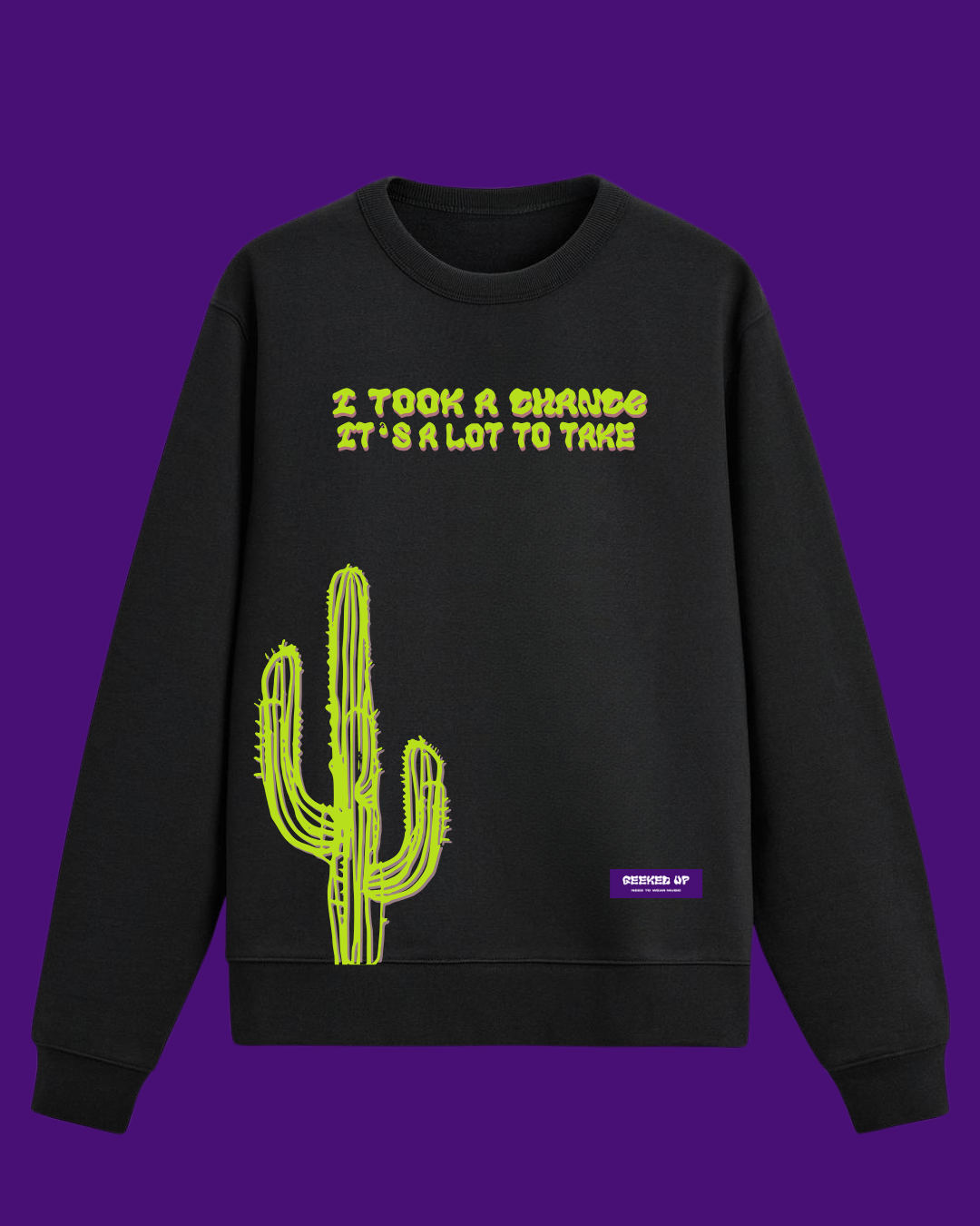 Felpa nera - Cactus