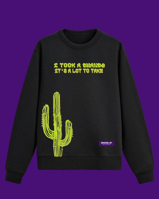 Felpa nera - Cactus