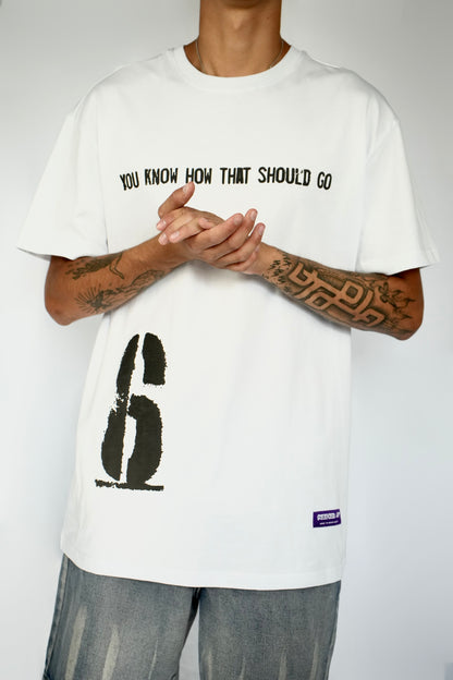 White oversized short-sleeved t-shirt - The 6