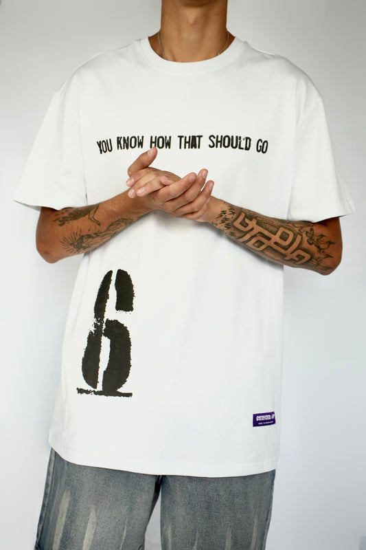 White oversized short-sleeved t-shirt - The 6