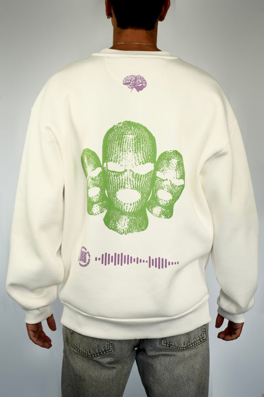White baggy sweatshirt - Cactus